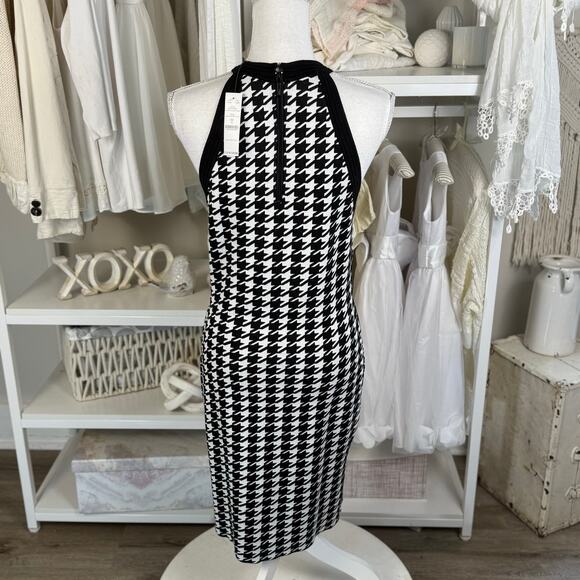 White House, black market size small sleeveless knit dress houndstooth#3708 - Picture 5 of 11